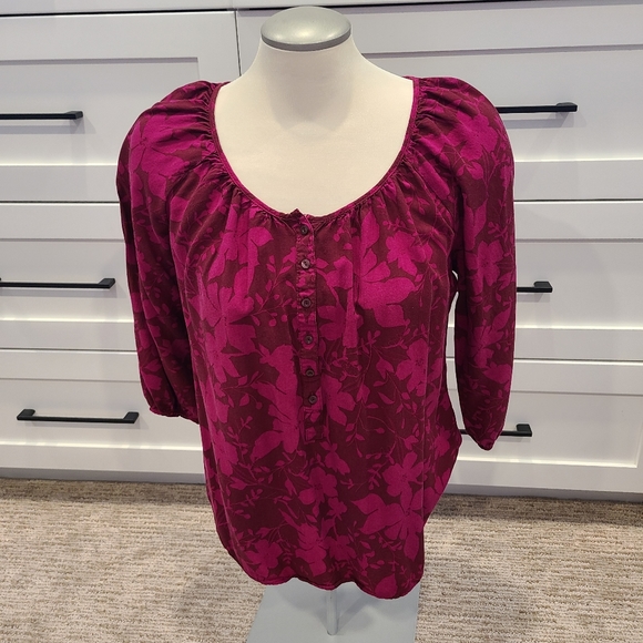 St John's Bay  floral prints ¾ blouse - Picture 1 of 7